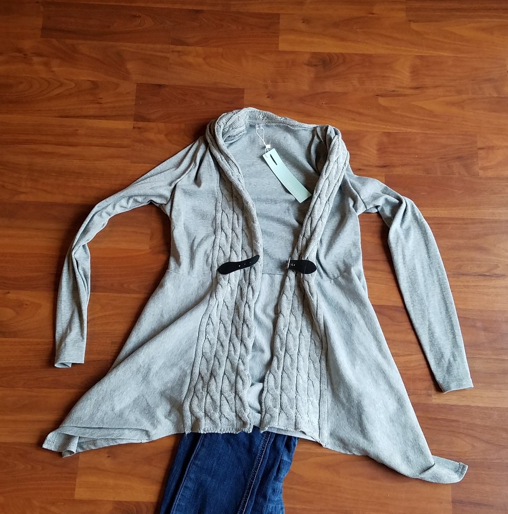 Gray cardigan